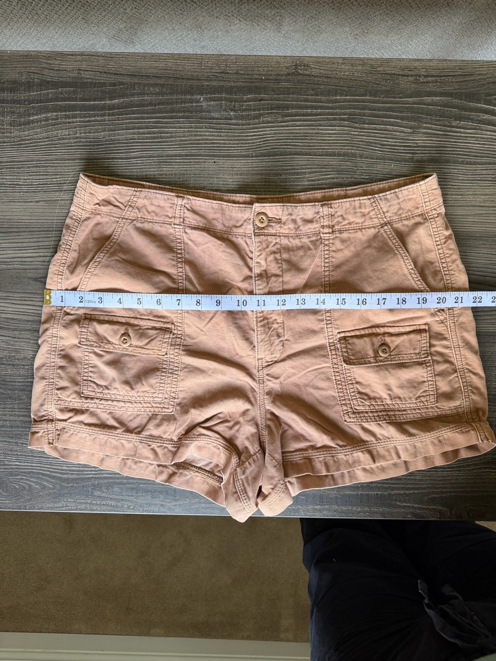 American Eagle Stretch Corduroy Highest Waist '90s Boyfriend Cargo Shorts